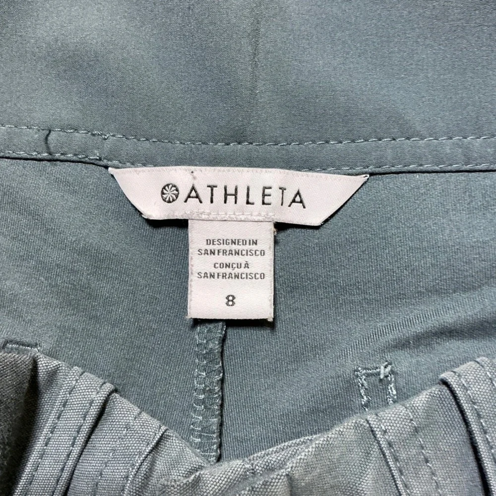 Athleta Trekkie North Shorts Blue Gray Hiking Outdoor Travel Women Size 8